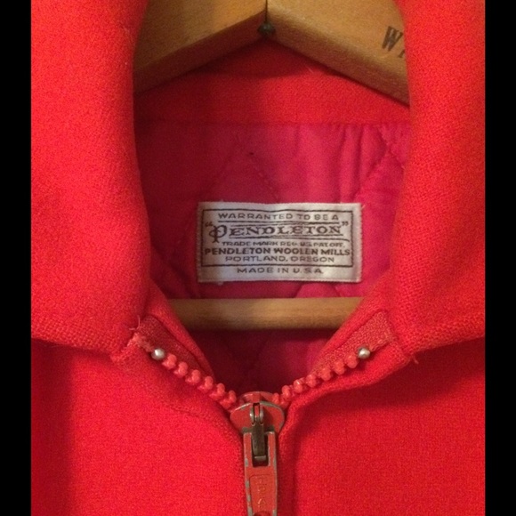 VTG PENDLETON Bomber Jacket- Wool- Classic Red - Picture 4 of 7